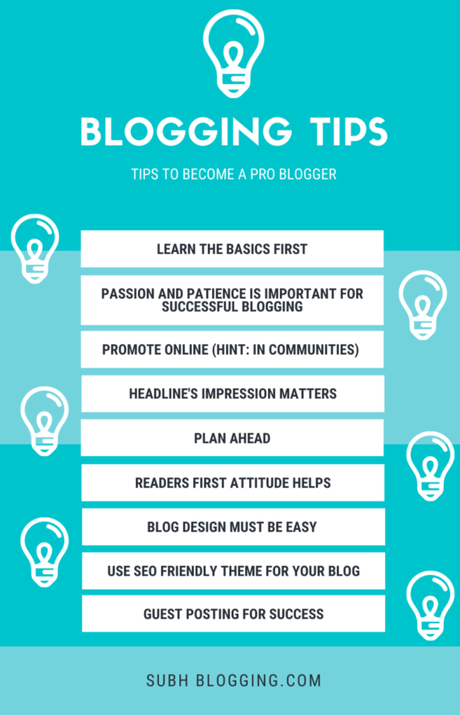 blogging tips to become a pro blogger
